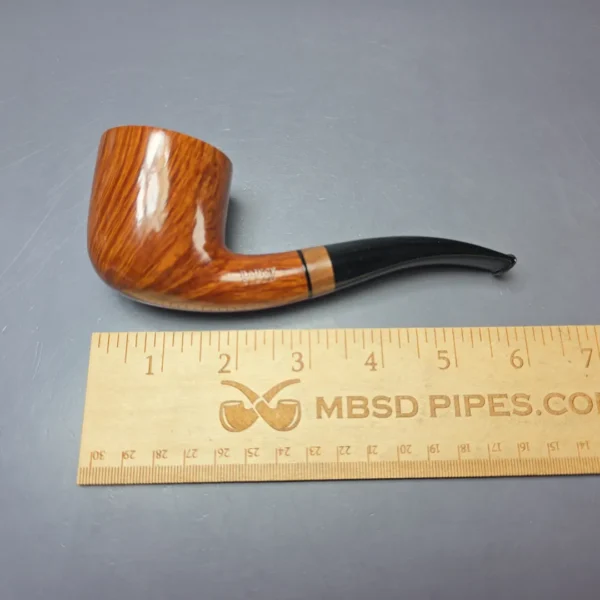 Radice Clear Fiammata O Smooth Bent Billiard w/ Olivewood Estate Briar Pipe, Italian Estates - Image 11