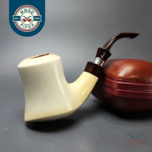 Fikri Baki XL Smooth Volcano w/ Cumberland Estate Block Meerschaum Pipe, Turkish Estates