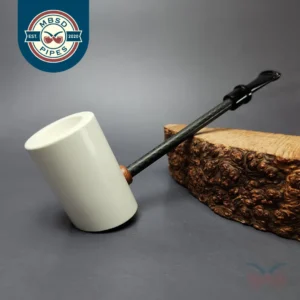 MBSD Meerschaum Deluxe Smooth Poker Block Meerschaum Pipe, New