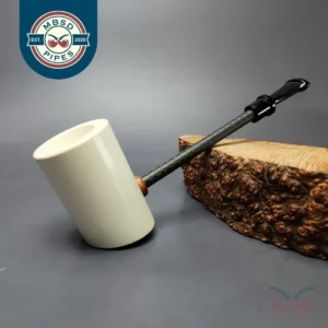 MBSD Meerschaum Deluxe Smooth Poker Block Meerschaum Pipe, New