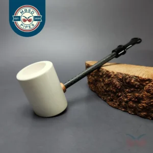 MBSD Meerschaum Deluxe Smooth Poker Block Meerschaum Pipe, New