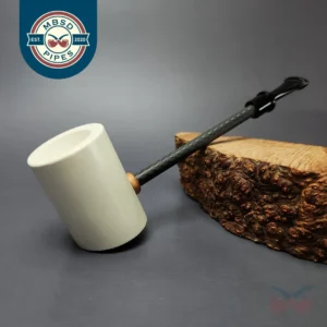 MBSD Meerschaum Deluxe Smooth Poker Block Meerschaum Pipe, New