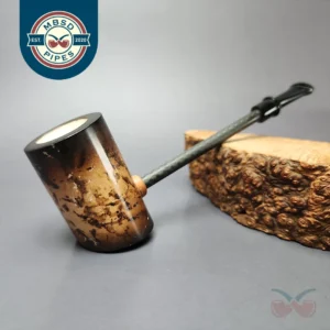 MBSD Meerschaum Deluxe Smooth Poker Block Meerschaum Pipe, New