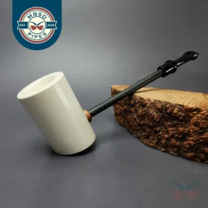 MBSD Meerschaum Deluxe Smooth Poker Block Meerschaum Pipe, New