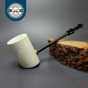 MBSD Meerschaum Deluxe Smooth Poker Block Meerschaum Pipe, New