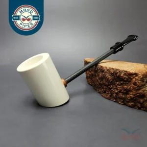 MBSD Meerschaum Deluxe Smooth Poker Block Meerschaum Pipe, New