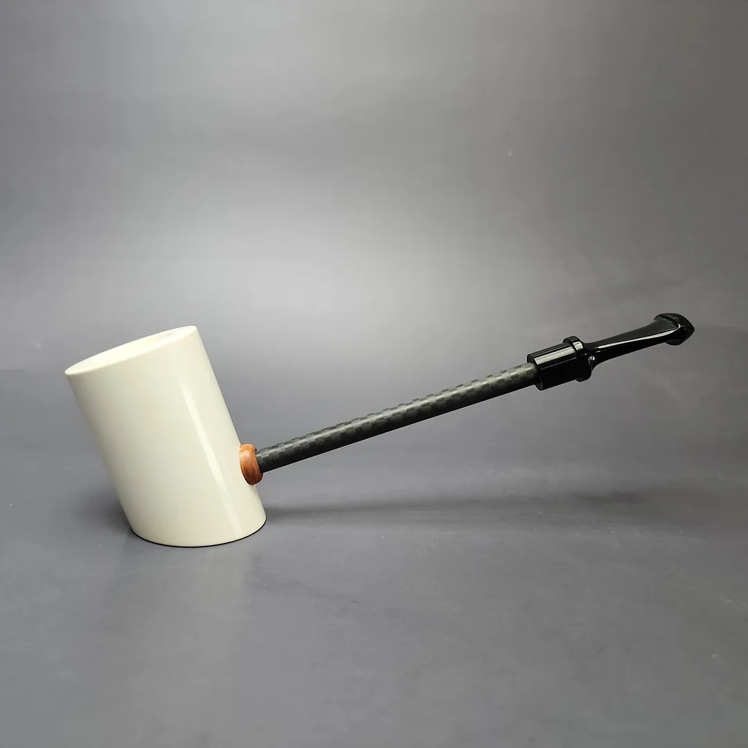 MBSD Meerschaum Deluxe Smooth Poker Block Meerschaum Pipe, New - Image 2