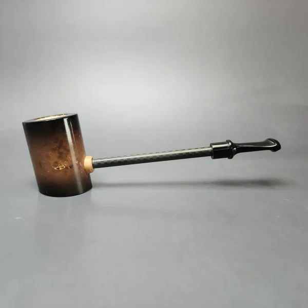 MBSD Meerschaum Deluxe Smooth Poker Block Meerschaum Pipe, New - Image 3