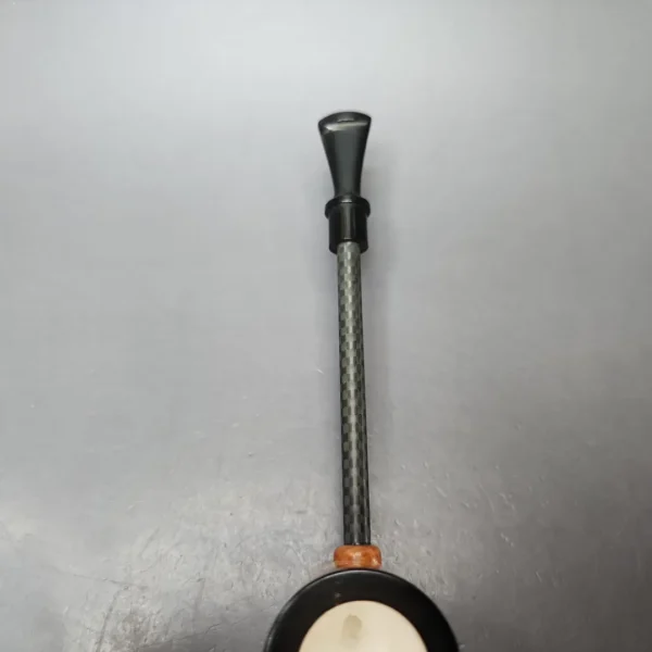 MBSD Meerschaum Deluxe Smooth Poker Block Meerschaum Pipe, New - Image 5