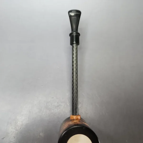 MBSD Meerschaum Deluxe Smooth Poker Block Meerschaum Pipe, New - Image 5