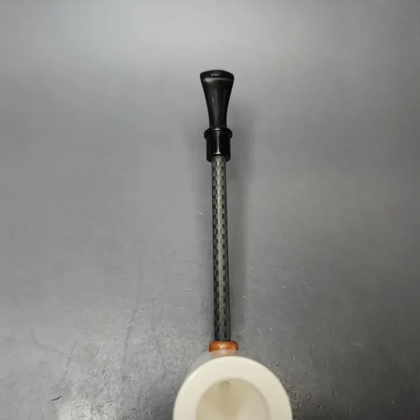 MBSD Meerschaum Deluxe Smooth Poker Block Meerschaum Pipe, New - Image 5