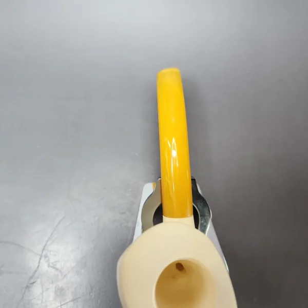 Ismet Bekler Smooth Cup and Saucer Estate Block Meerschaum Pipe, Unsmoked - Image 6