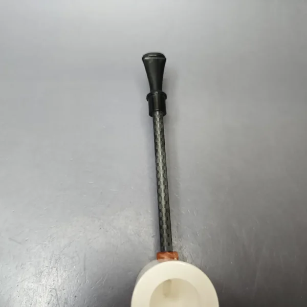 MBSD Meerschaum Deluxe Smooth Poker Block Meerschaum Pipe, New - Image 5