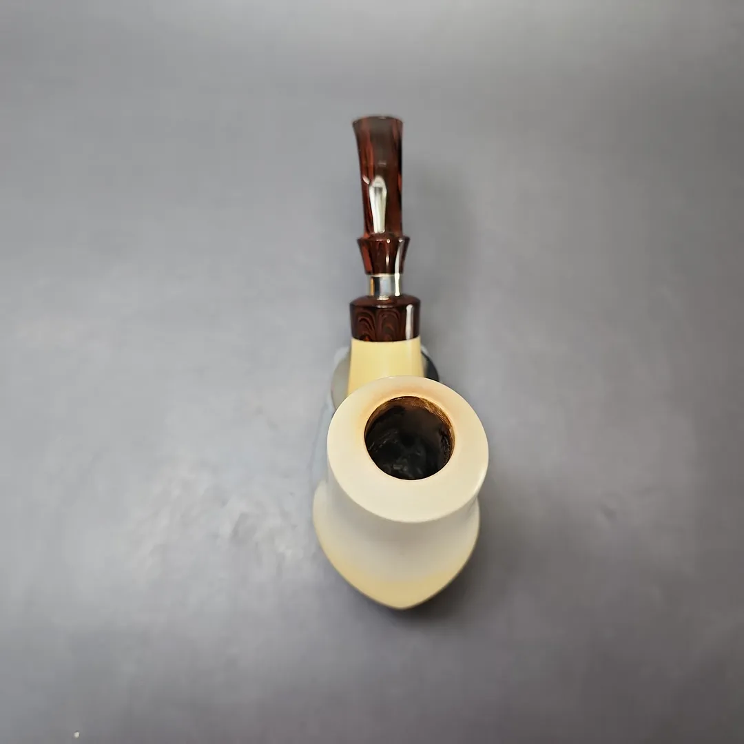 Fikri Baki XL Smooth Volcano w/ Cumberland Estate Block Meerschaum