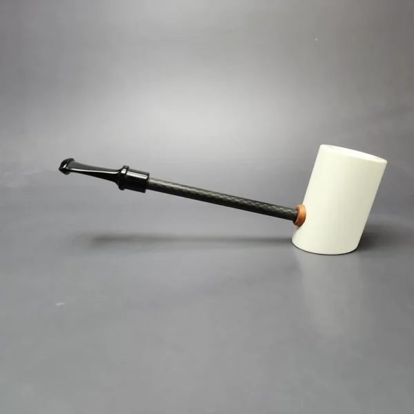 MBSD Meerschaum Deluxe Smooth Poker Block Meerschaum Pipe, New - Image 7