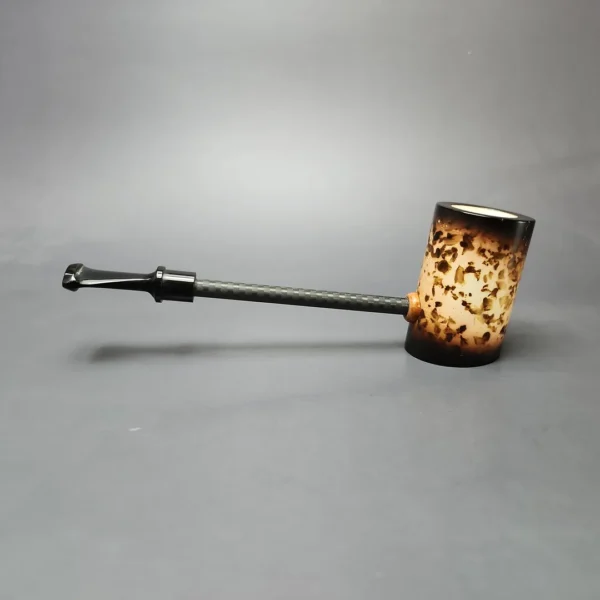 MBSD Meerschaum Deluxe Smooth Poker Block Meerschaum Pipe, New - Image 7