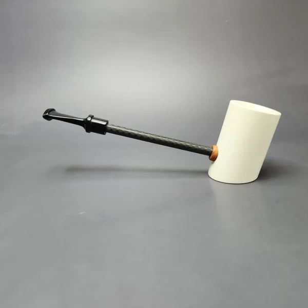 MBSD Meerschaum Deluxe Smooth Poker Block Meerschaum Pipe, New - Image 7