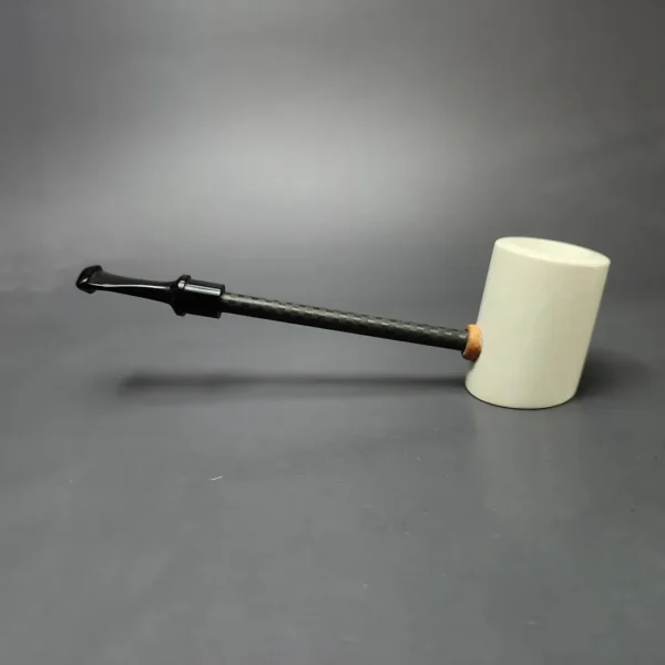 MBSD Meerschaum Deluxe Smooth Poker Block Meerschaum Pipe, New - Image 7
