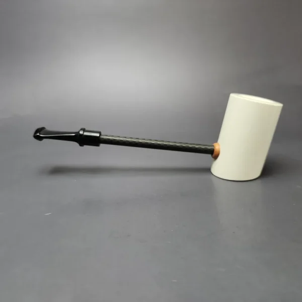 MBSD Meerschaum Deluxe Smooth Poker Block Meerschaum Pipe, New - Image 7