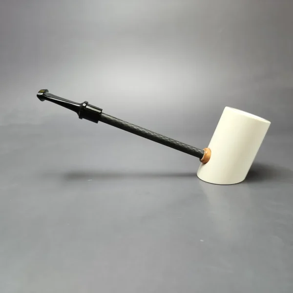 MBSD Meerschaum Deluxe Smooth Poker Block Meerschaum Pipe, New - Image 7