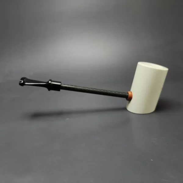 MBSD Meerschaum Deluxe Smooth Poker Block Meerschaum Pipe, New - Image 7