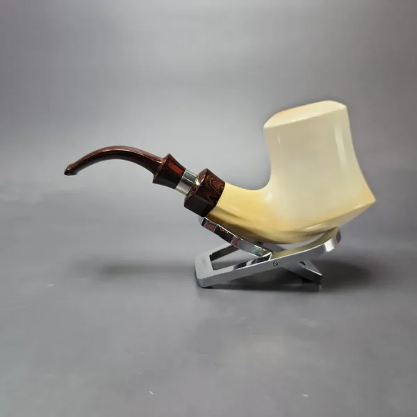 Fikri Baki XL Smooth Volcano w/ Cumberland Estate Block Meerschaum Pipe, Turkish Estates - Image 8