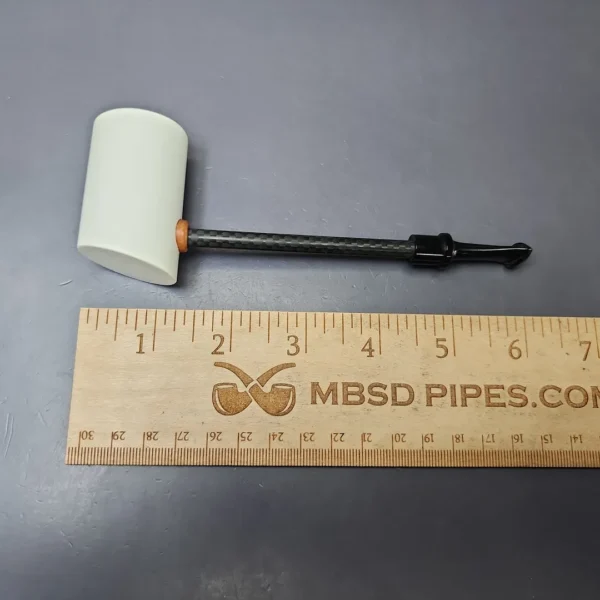 MBSD Meerschaum Deluxe Smooth Poker Block Meerschaum Pipe, New - Image 8