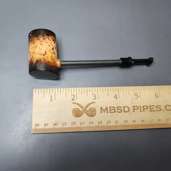 MBSD Meerschaum Deluxe Smooth Poker Block Meerschaum Pipe, New - Image 8
