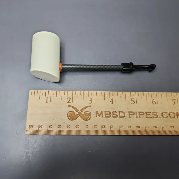 MBSD Meerschaum Deluxe Smooth Poker Block Meerschaum Pipe, New - Image 8