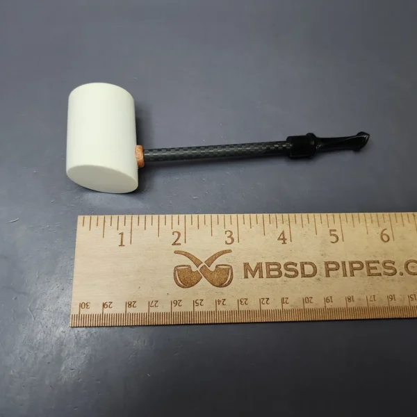 MBSD Meerschaum Deluxe Smooth Poker Block Meerschaum Pipe, New - Image 8