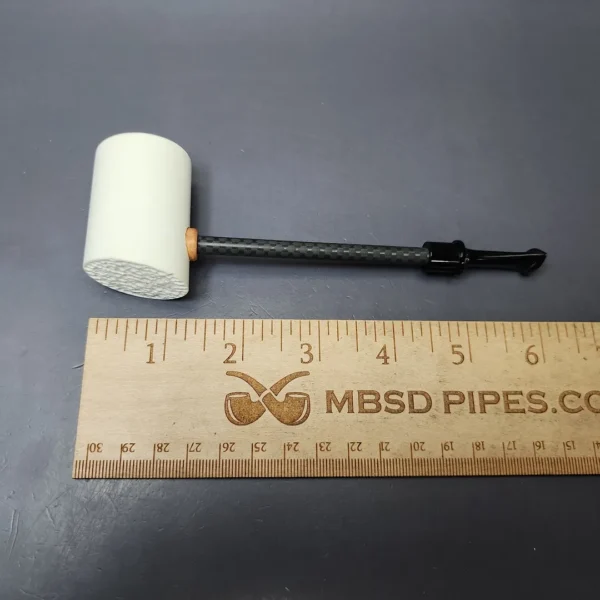 MBSD Meerschaum Deluxe Smooth Poker Block Meerschaum Pipe, New - Image 8