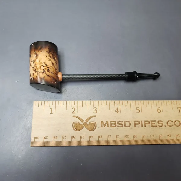 MBSD Meerschaum Deluxe Smooth Poker Block Meerschaum Pipe, New - Image 8