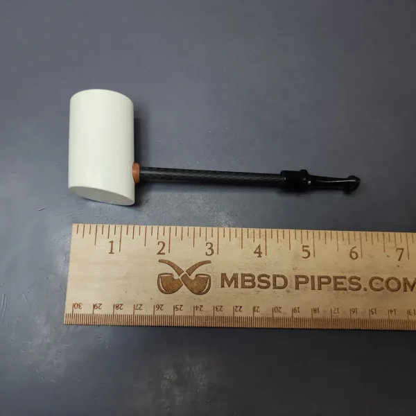 MBSD Meerschaum Deluxe Smooth Poker Block Meerschaum Pipe, New - Image 8