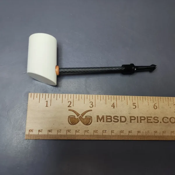 MBSD Meerschaum Deluxe Smooth Poker Block Meerschaum Pipe, New - Image 8