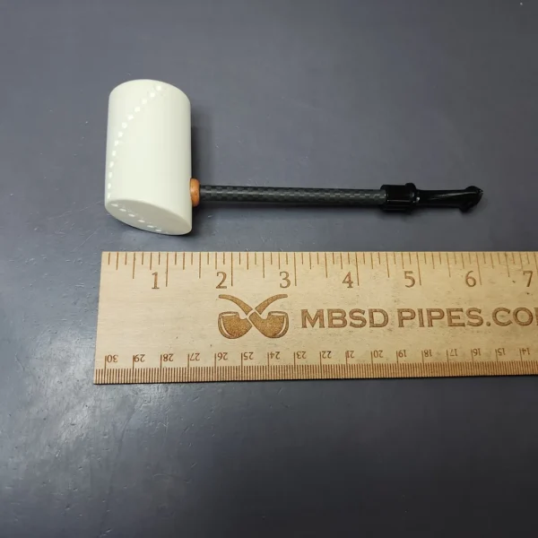 MBSD Meerschaum Deluxe Smooth Poker Block Meerschaum Pipe, New - Image 8