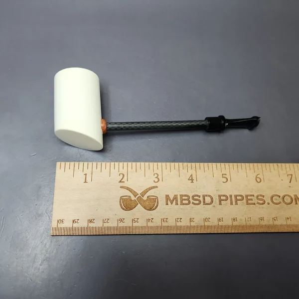 MBSD Meerschaum Deluxe Smooth Poker Block Meerschaum Pipe, New - Image 8