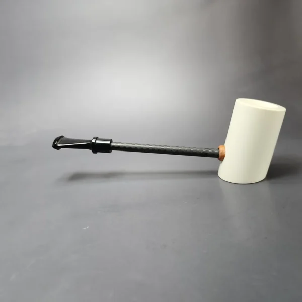 MBSD Meerschaum Deluxe Smooth Poker Block Meerschaum Pipe, New - Image 8