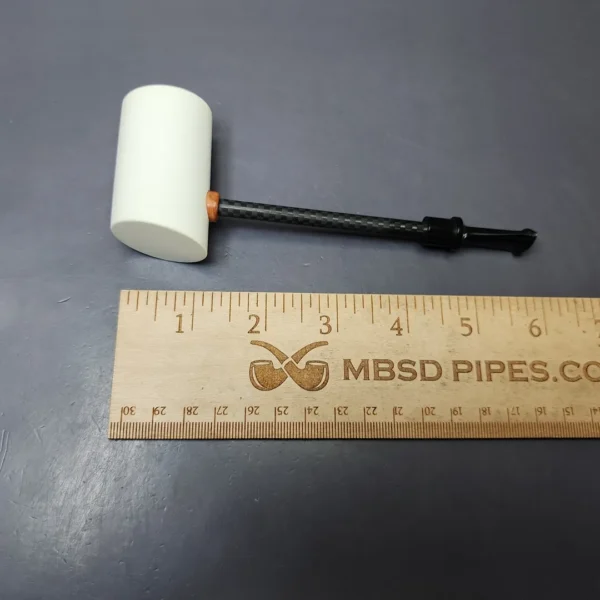 MBSD Meerschaum Deluxe Smooth Poker Block Meerschaum Pipe, New - Image 8