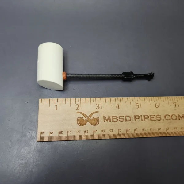 MBSD Meerschaum Deluxe Smooth Poker Block Meerschaum Pipe, New - Image 8