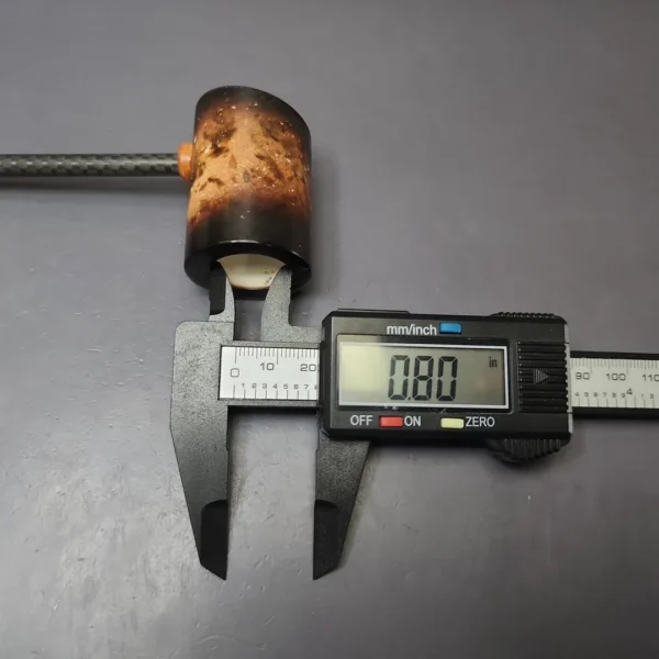 MBSD Meerschaum Deluxe Smooth Poker Block Meerschaum Pipe, New - Image 9