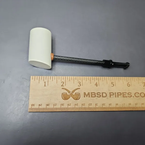 MBSD Meerschaum Deluxe Smooth Poker Block Meerschaum Pipe, New - Image 9