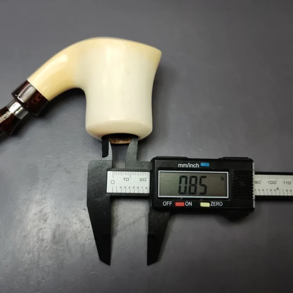 Fikri Baki XL Smooth Volcano w/ Cumberland Estate Block Meerschaum Pipe, Turkish Estates - Image 10