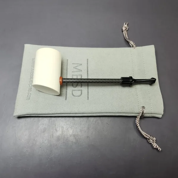 MBSD Meerschaum Deluxe Smooth Poker Block Meerschaum Pipe, New - Image 10