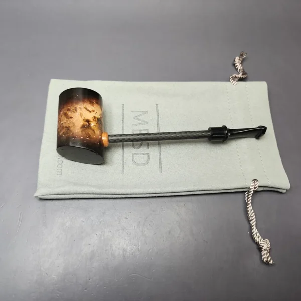 MBSD Meerschaum Deluxe Smooth Poker Block Meerschaum Pipe, New - Image 10