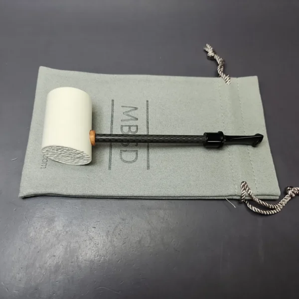 MBSD Meerschaum Deluxe Smooth Poker Block Meerschaum Pipe, New - Image 10