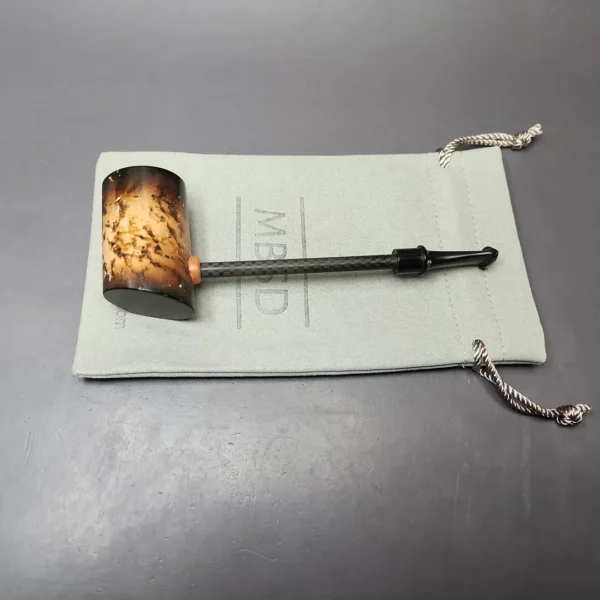 MBSD Meerschaum Deluxe Smooth Poker Block Meerschaum Pipe, New - Image 10