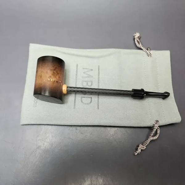 MBSD Meerschaum Deluxe Smooth Poker Block Meerschaum Pipe, New - Image 11