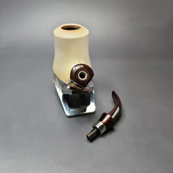 Fikri Baki XL Smooth Volcano w/ Cumberland Estate Block Meerschaum Pipe, Turkish Estates - Image 12