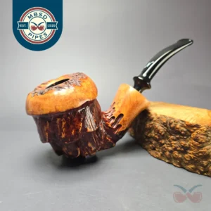 Nording Spruce Cone Partially Rusticated Freehand Estate Briar Pipe, Unsmoked