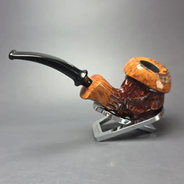 Nording Spruce Cone Partially Rusticated Freehand Estate Briar Pipe, Unsmoked - Image 4